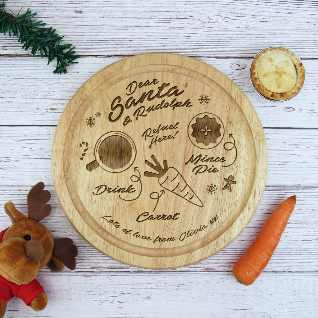 Personalised "Dear Santa & Rudolph Refuel Here" Christmas Eve Plate