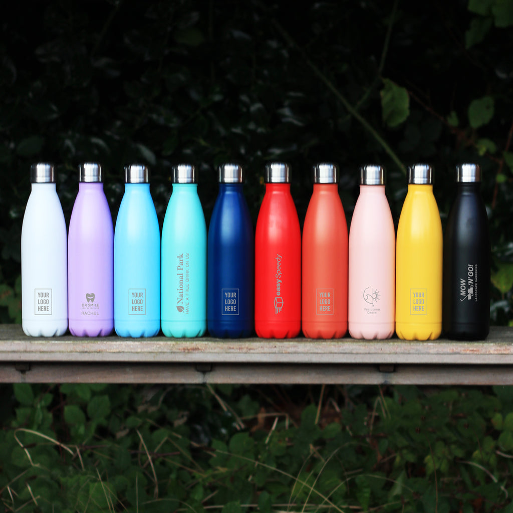 Your Business Logo Personalised on Metal Insulated Bottle - Laser Engraved