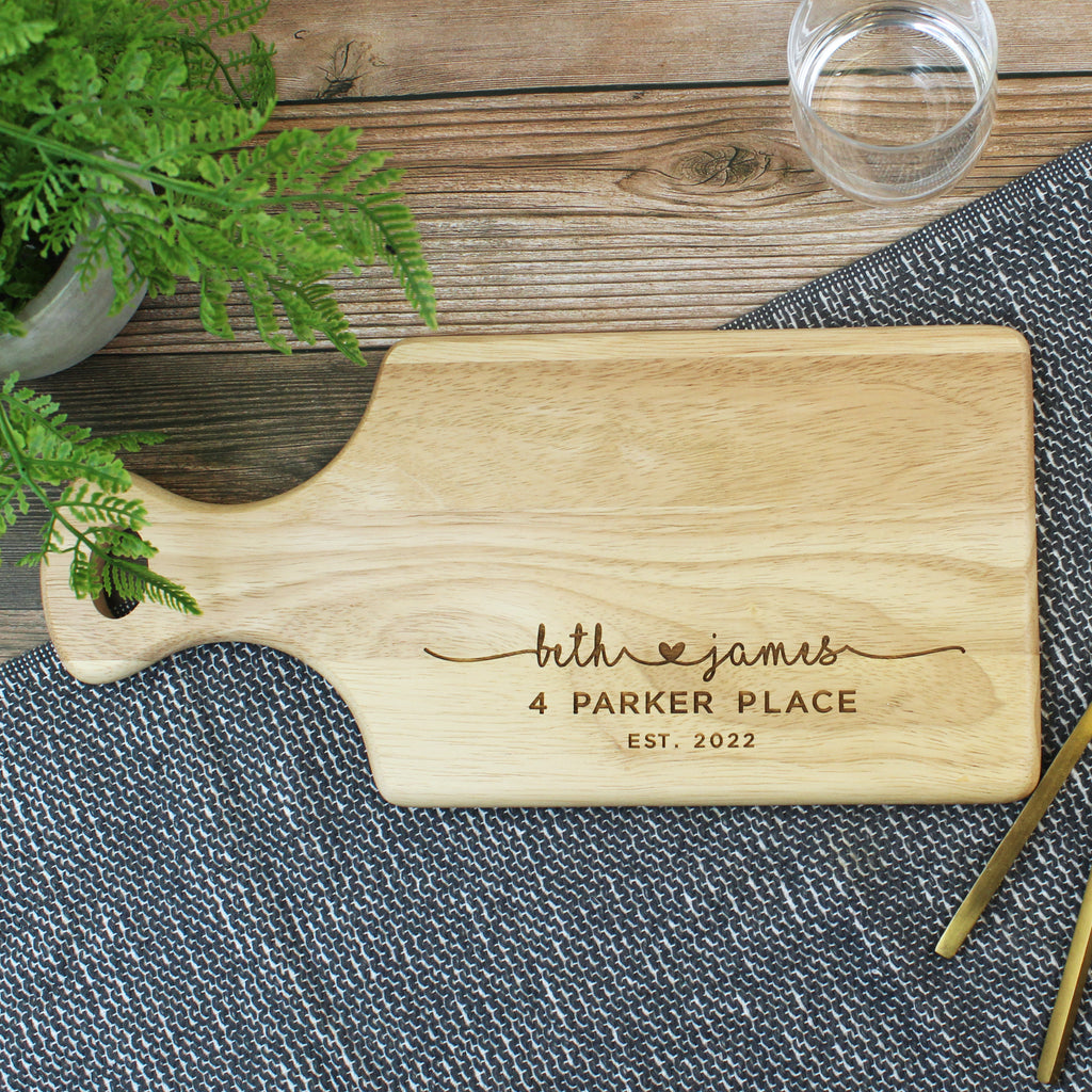 Personalised Couples Wooden Paddle Board