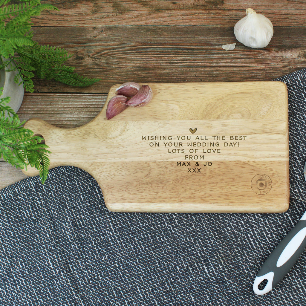 Personalised Couples Wooden Paddle Board