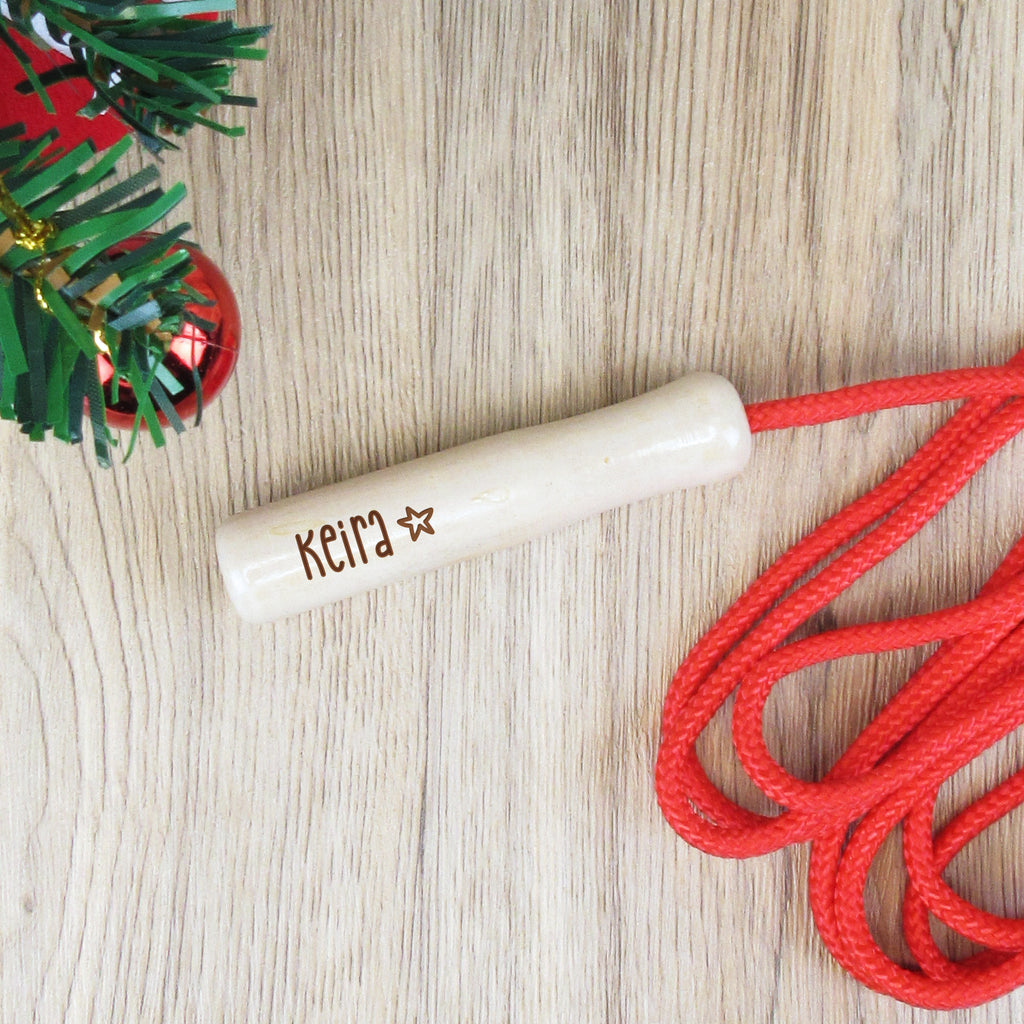 Personalised Kids Wooden Skipping Rope