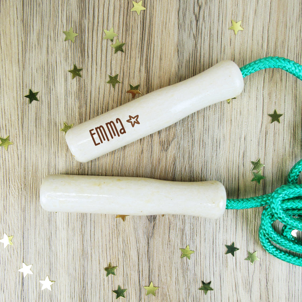 Personalised Kids Wooden Skipping Rope