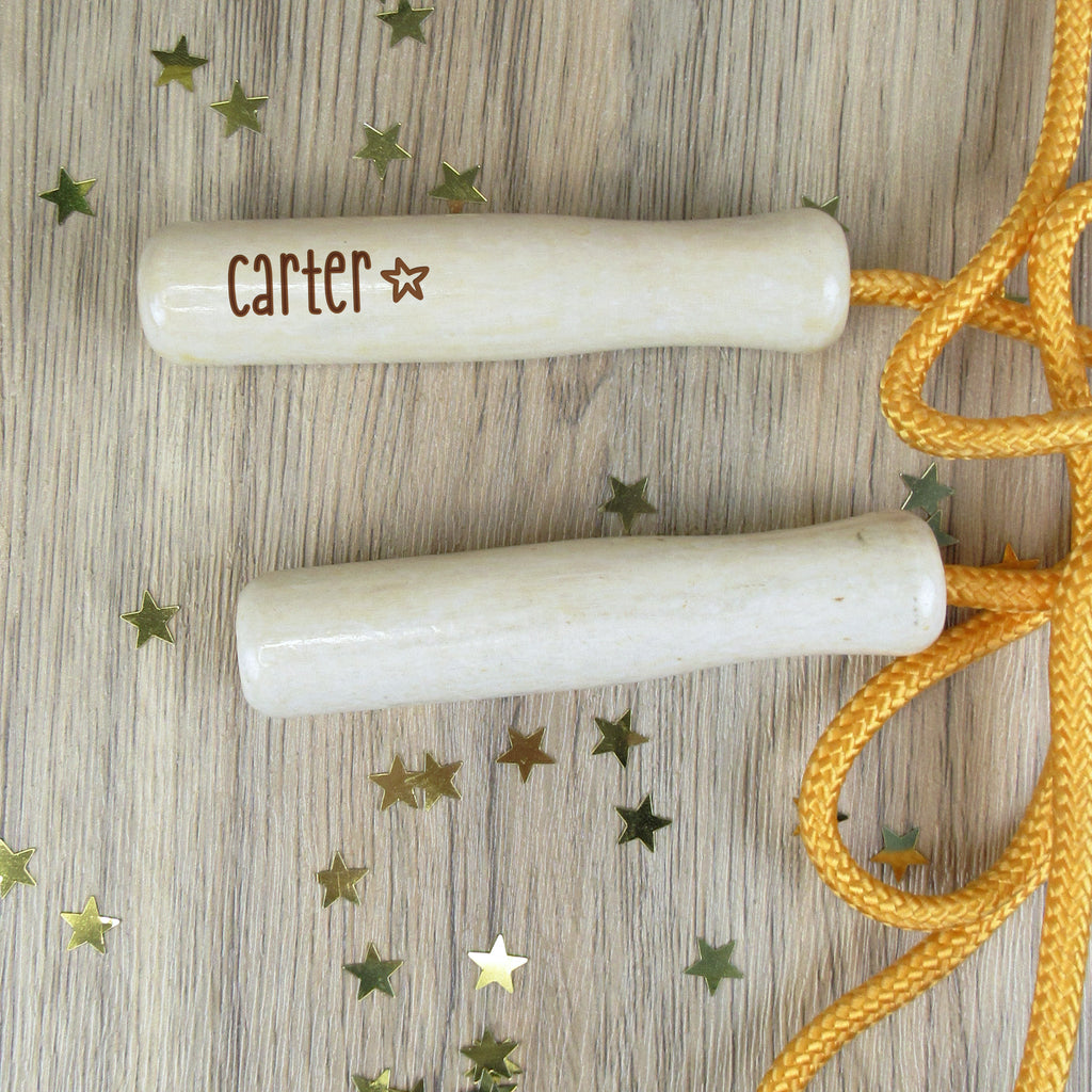 Personalised Kids Wooden Skipping Rope