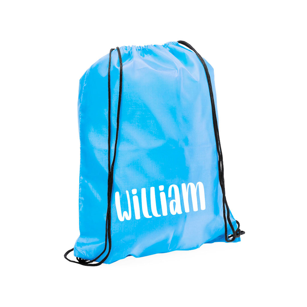 Personalised Kids Nylon Drawstring PE Bag with Any Name