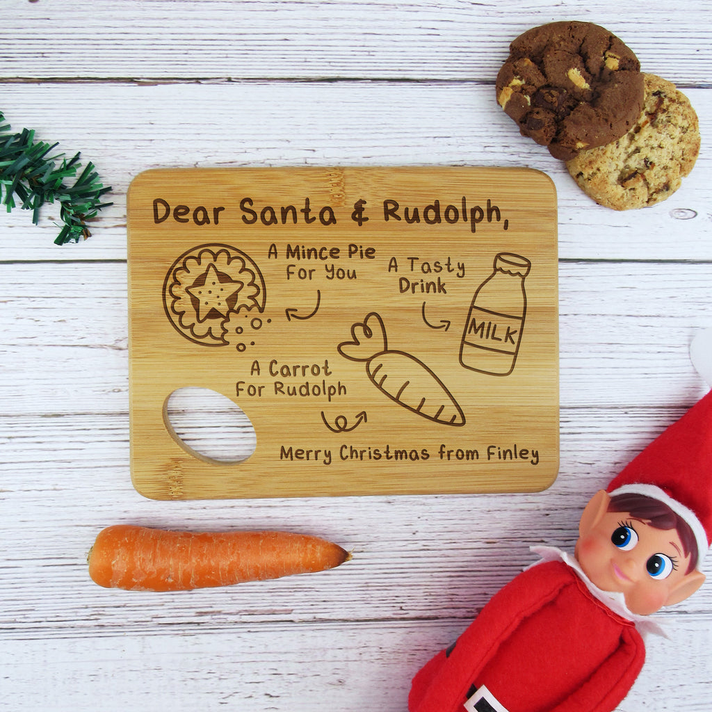 Personalised "Dear Santa & Rudolph" Small Christmas Eve Board