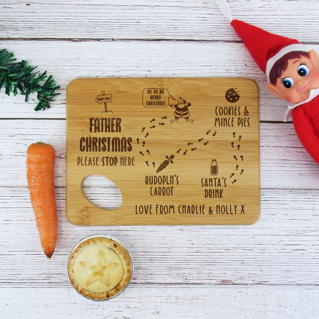 Personalised "Father Christmas" Small Christmas Eve Treat Board