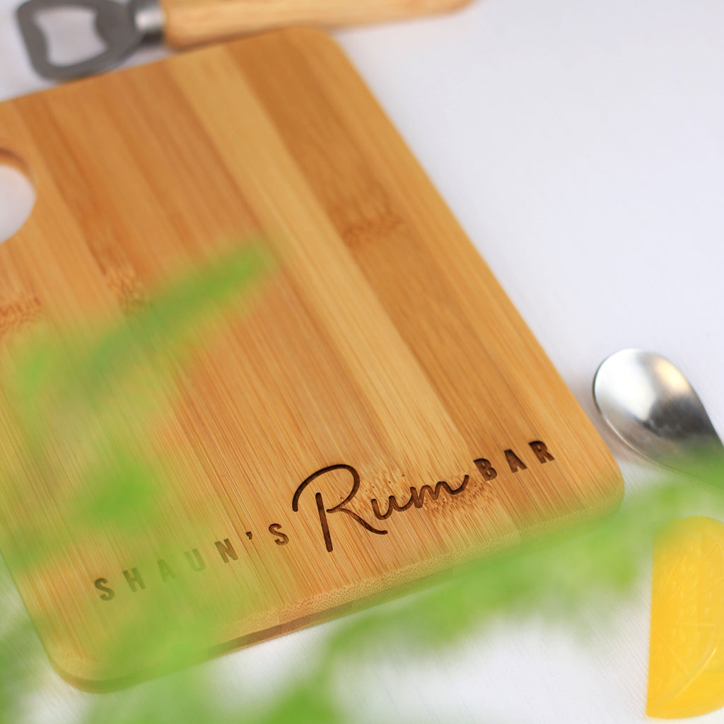Personalised 'Rum Bar' Board - Lemon / Lime Cutting Chopping Board