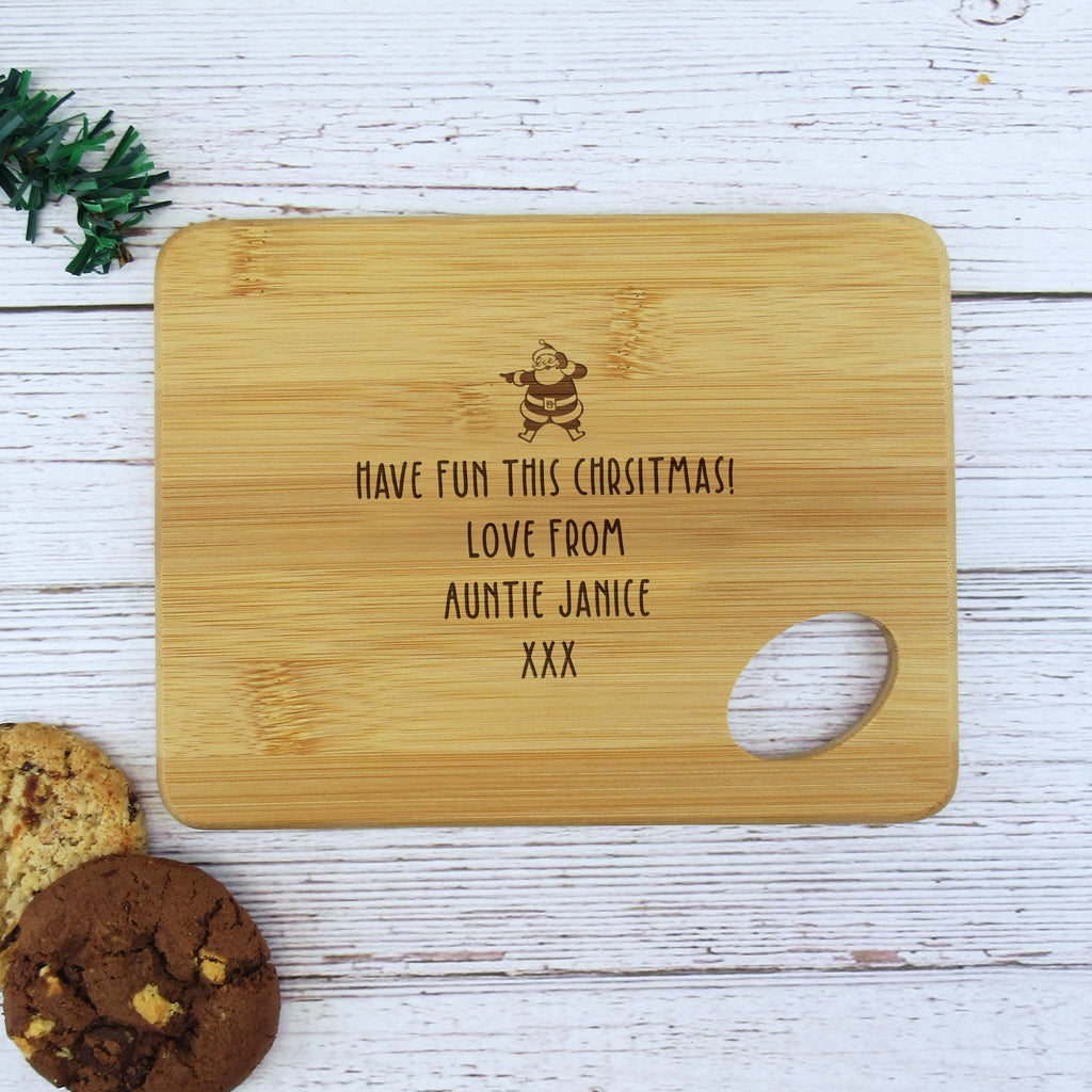 Personalised "Father Christmas Please Stop Here" Small Christmas Eve Board