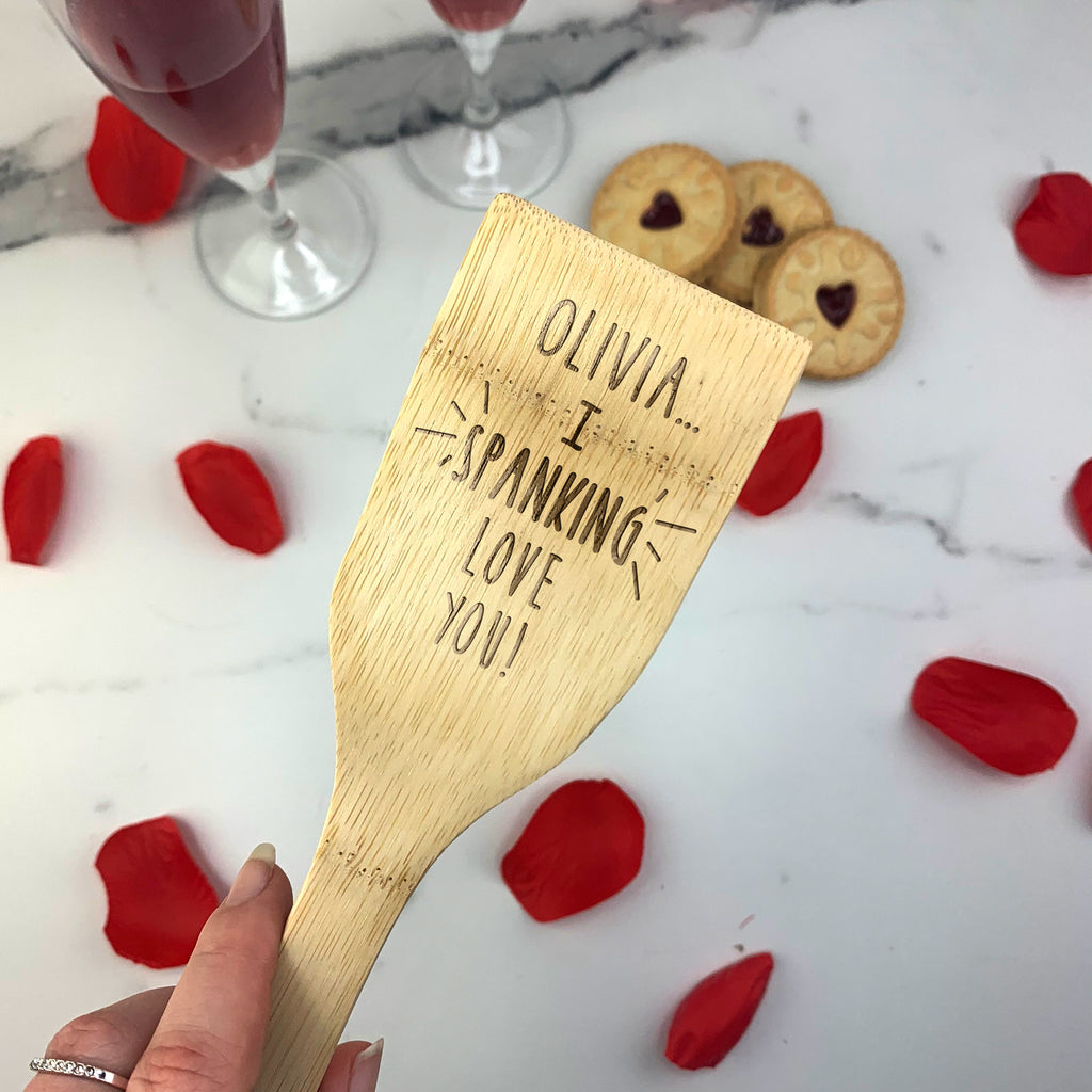 Personalised 'I Spanking Love You' Wooden Spatula