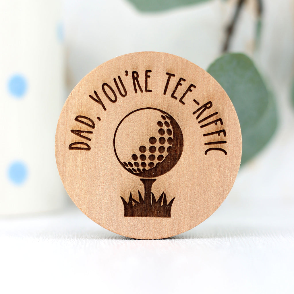 Dad You're Tee-Riffic Wooden Magnetic Bottle Opener