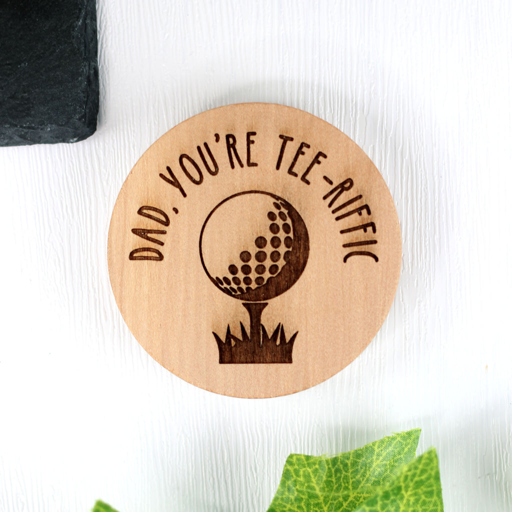 Dad You're Tee-Riffic Wooden Magnetic Bottle Opener