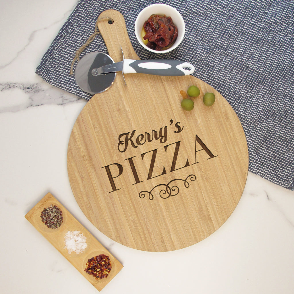 Personalised Wooden 31cm Pizza Paddle Board
