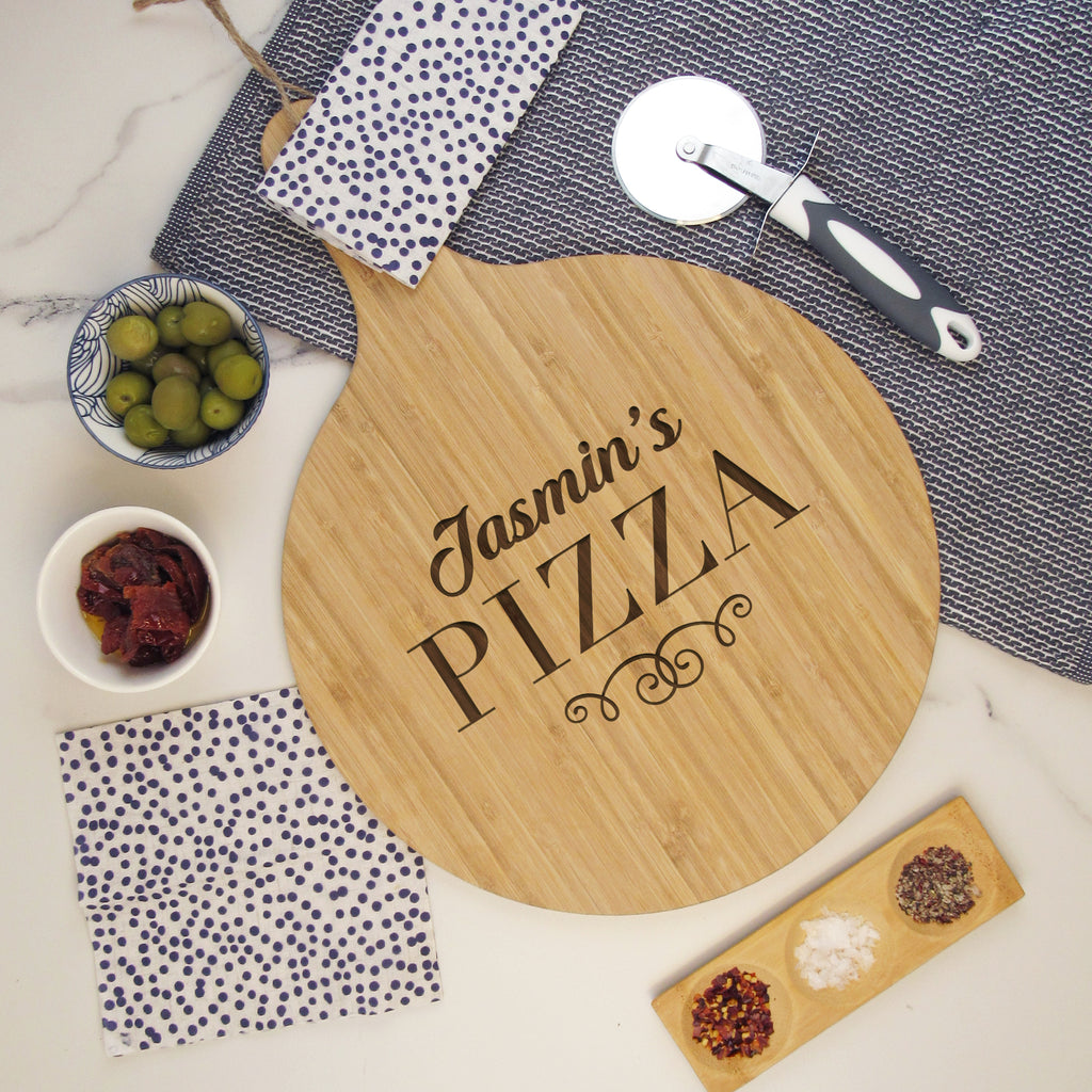 Personalised Wooden 31cm Pizza Paddle Board