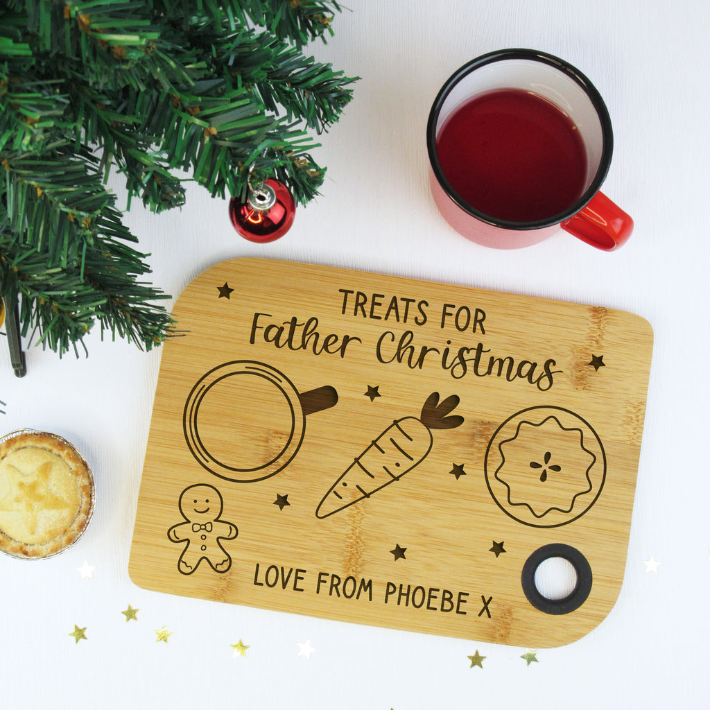 Personalised "Treats for Father Christmas" Small Christmas Eve Board