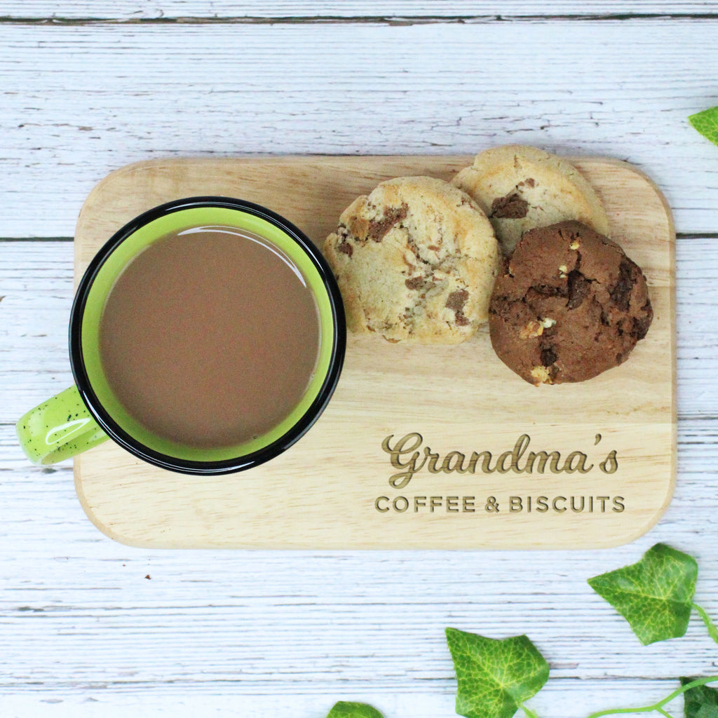 Personalised Grandma's Coffee & Biscuits Board
