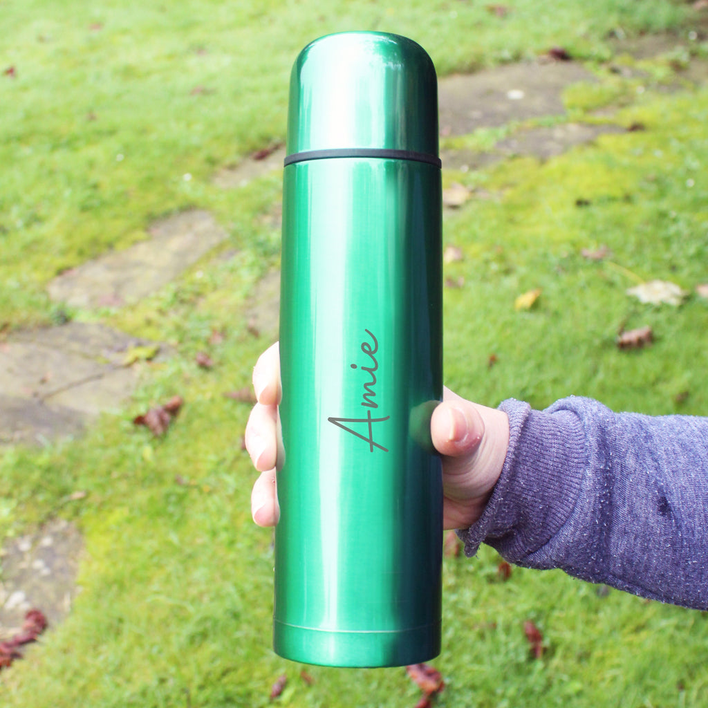 Personalised 500ml Stainless Steel Travel Flask with Cup