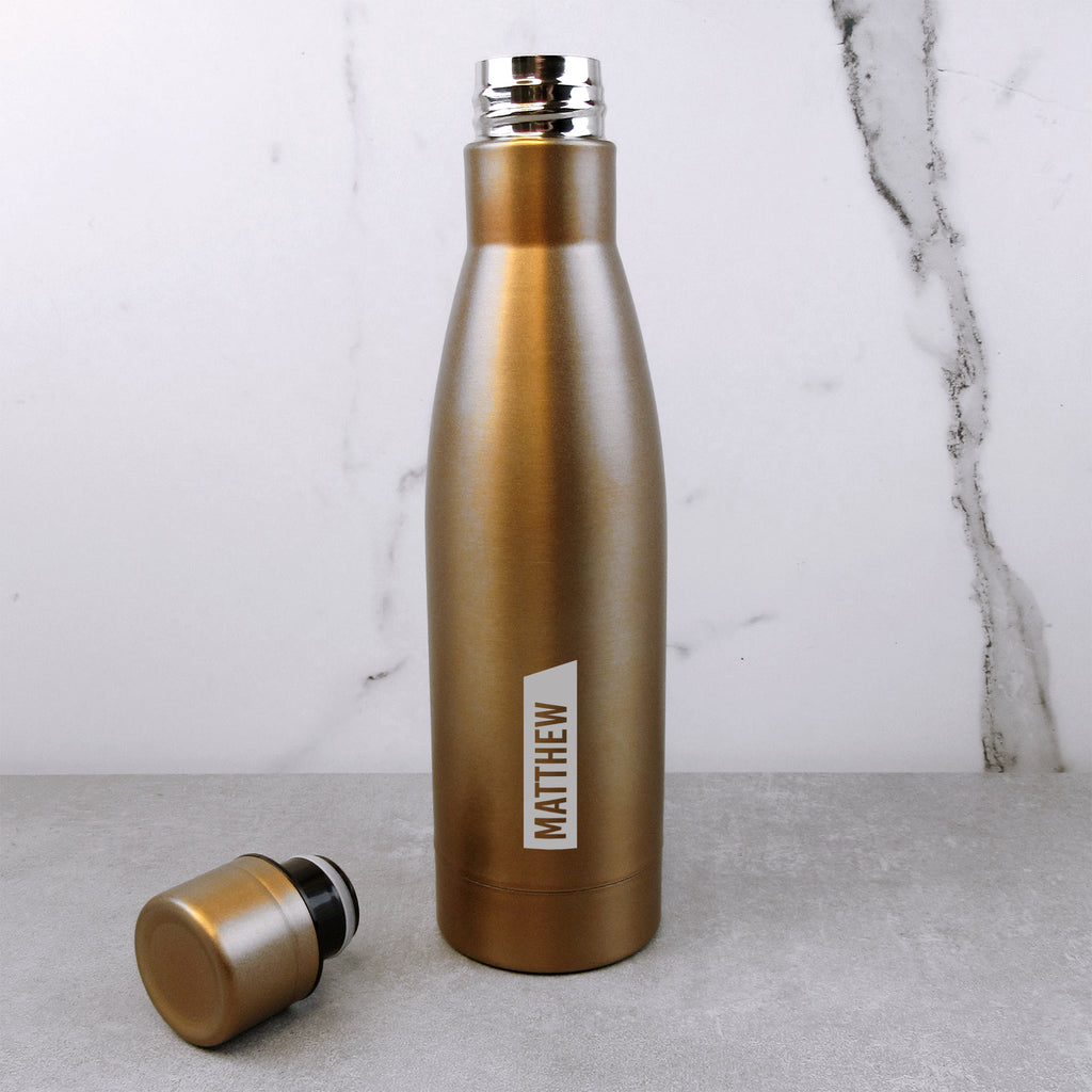 Personalised 500ml Copper Vacuum Insulated Water Bottle