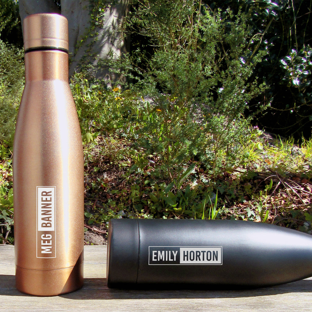Personalised 500ml Copper Vacuum Insulated Water Bottle