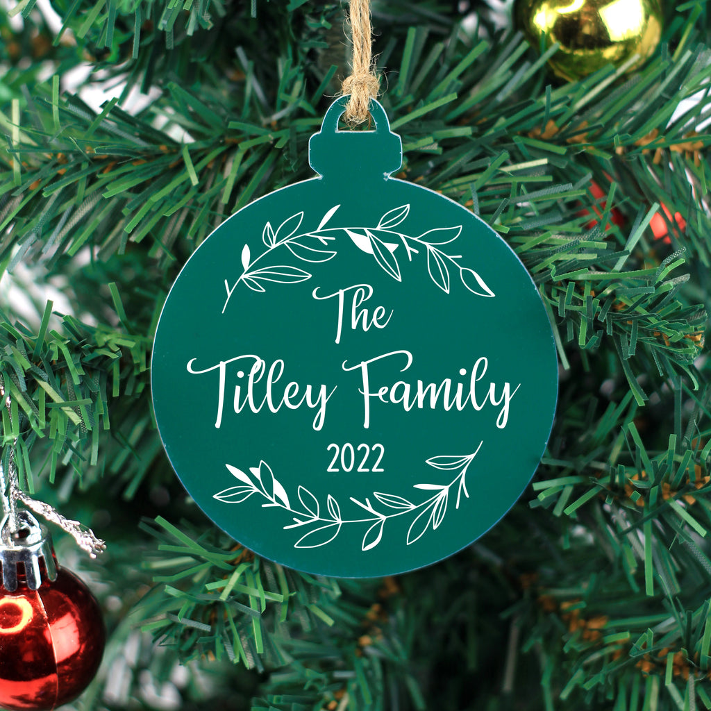 Personalised Christmas Family Name Bauble