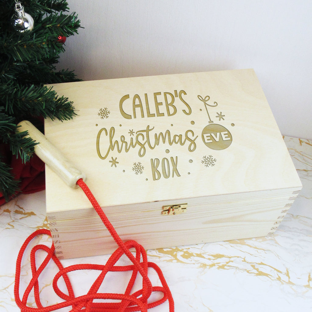 Large Wooden Personalised Christmas Eve Box