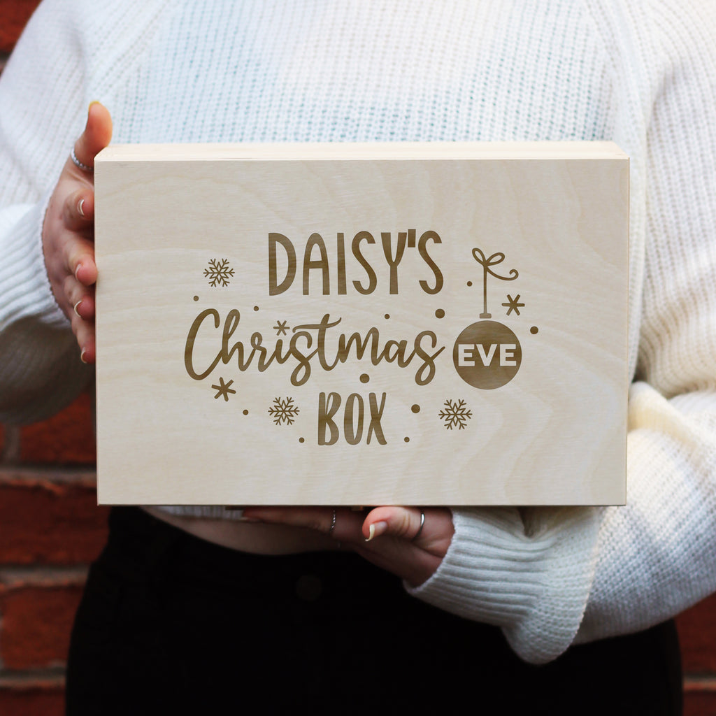 Large Wooden Personalised Christmas Eve Box