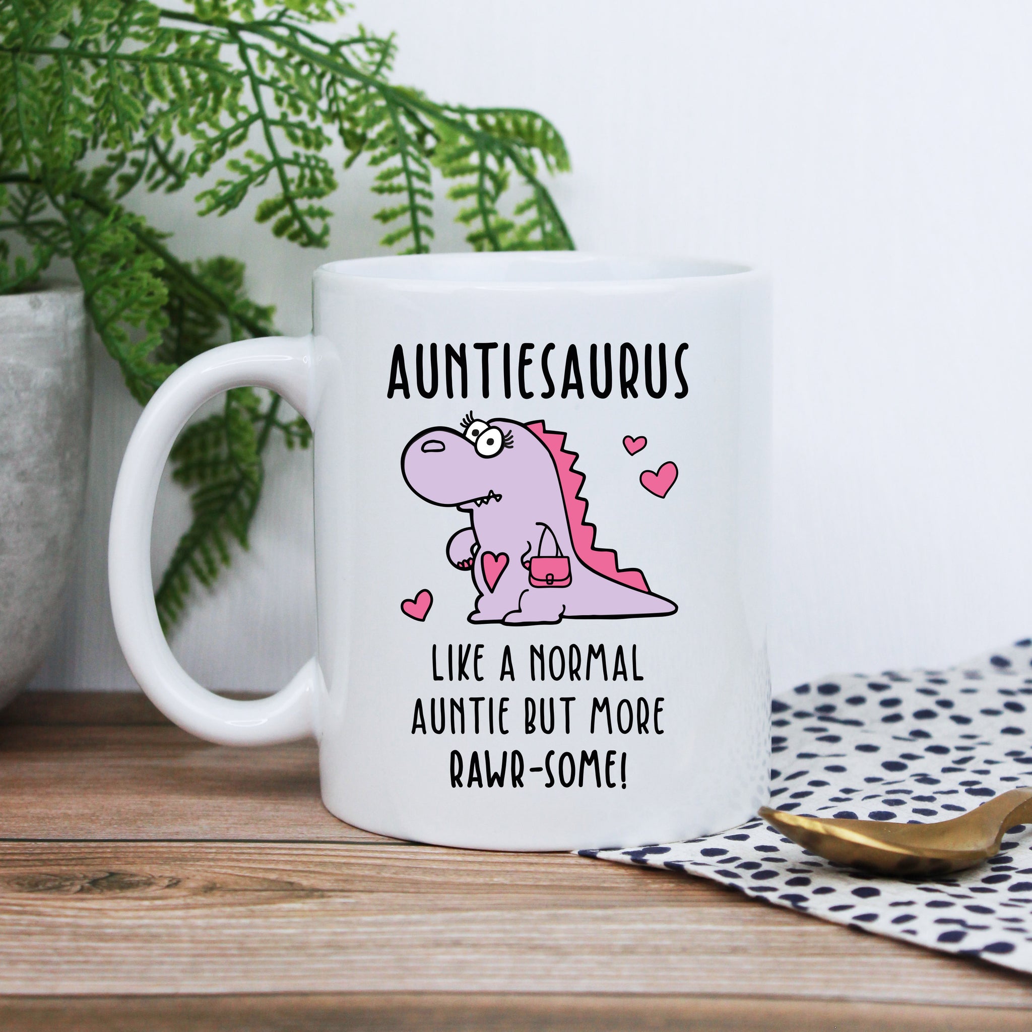 Tazza con scritta in lingua inglese Unclesaurus, con scritta in