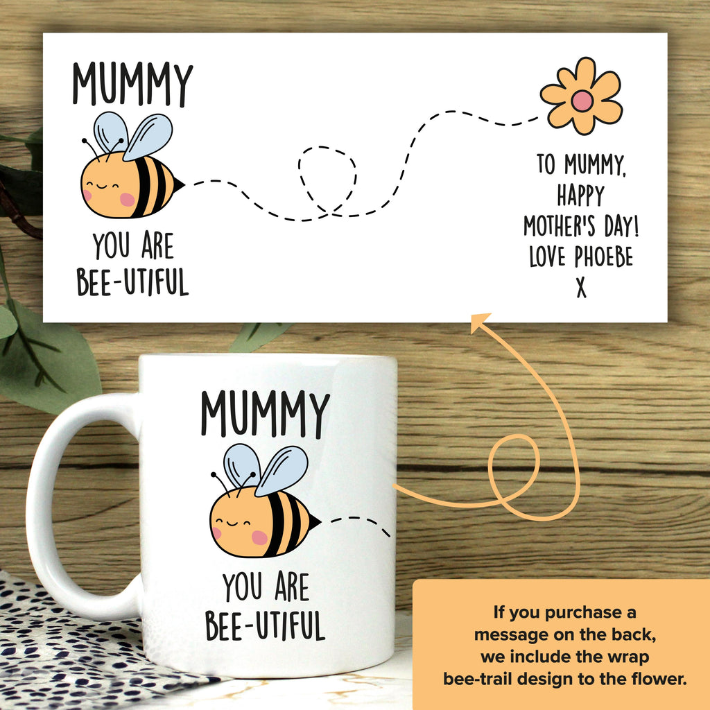 Personalised 'Mum You Are Bee-utiful' Coffee Mug