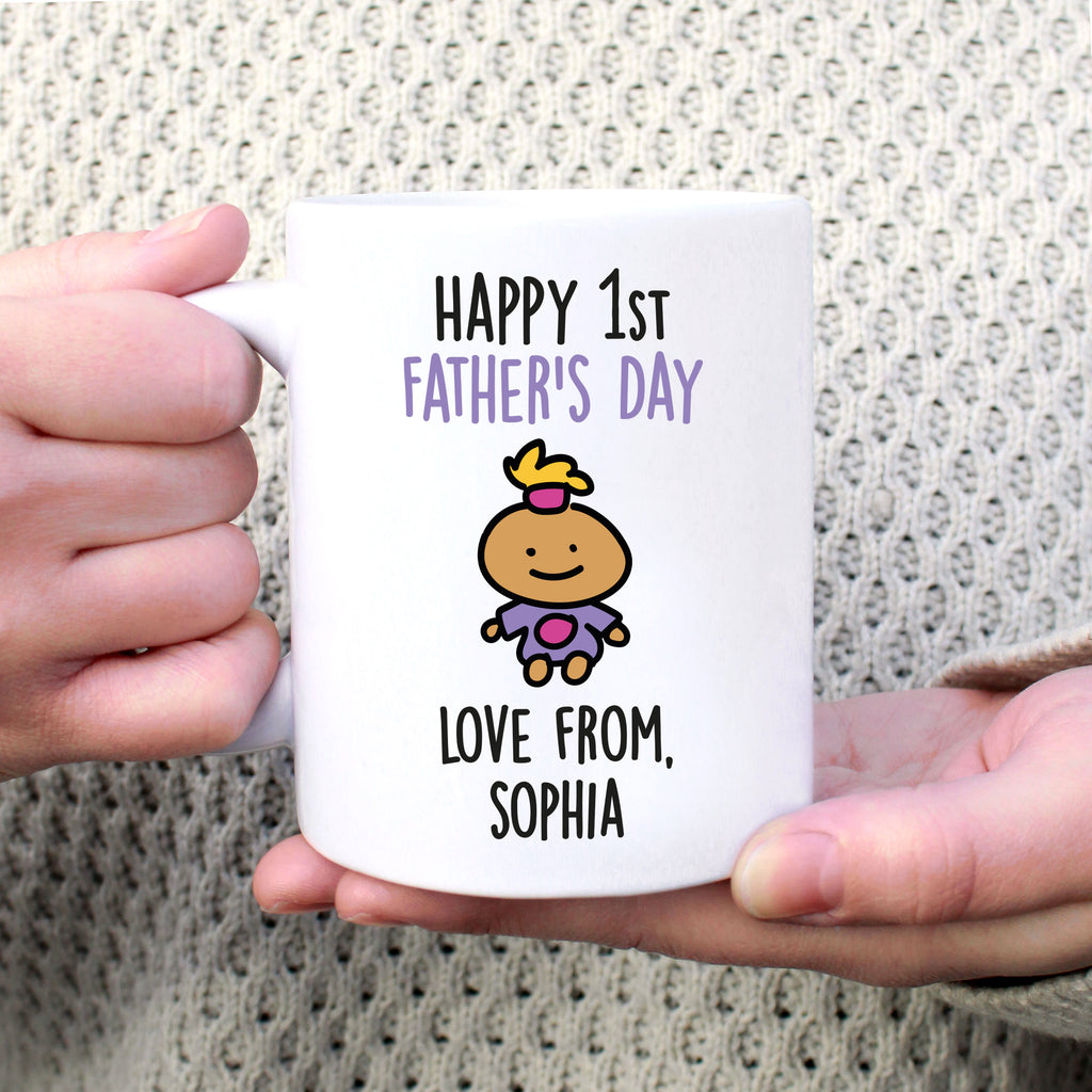 Personalised 'Happy 1st Father's Day' Coffee Mug
