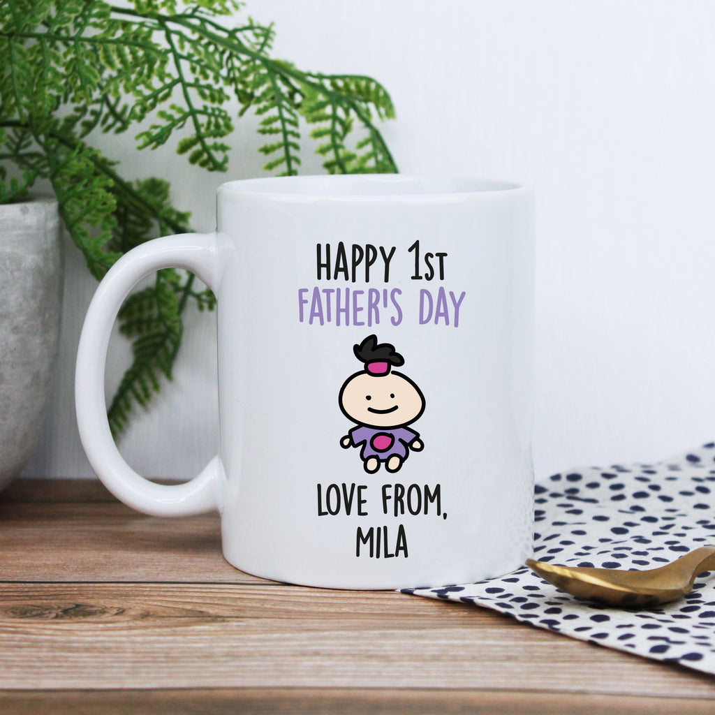 Personalised 'Happy 1st Father's Day' Coffee Mug