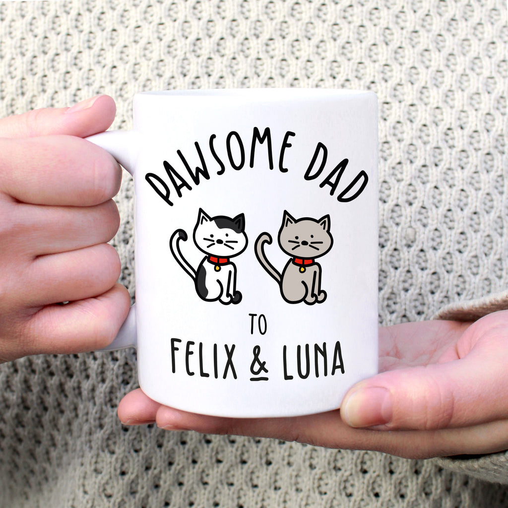 Personalised 'Pawsome Dad' Coffee Mug
