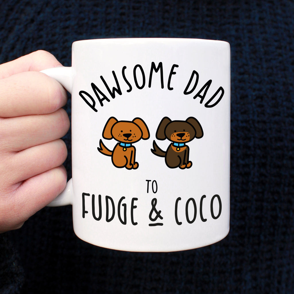 Personalised 'Pawsome Dad' Coffee Mug