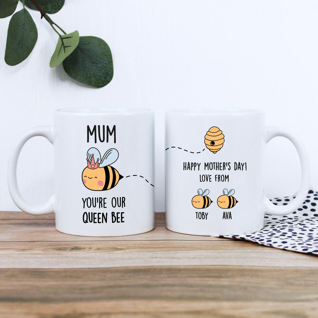 Personalised 'Mum You're Our Queen Bee' Coffee Mug