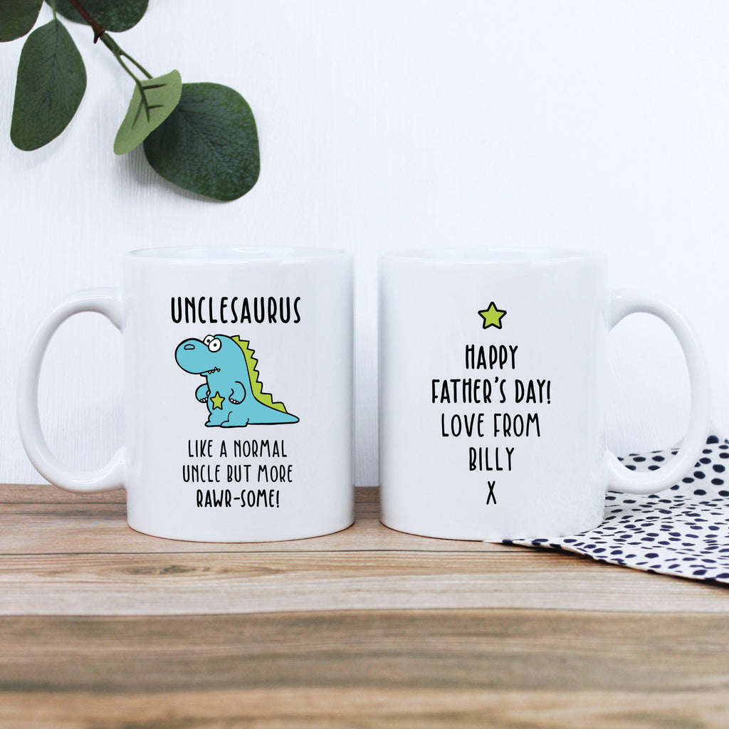 Personalised 'Unclesaurus' Dinosaur Coffee Mug