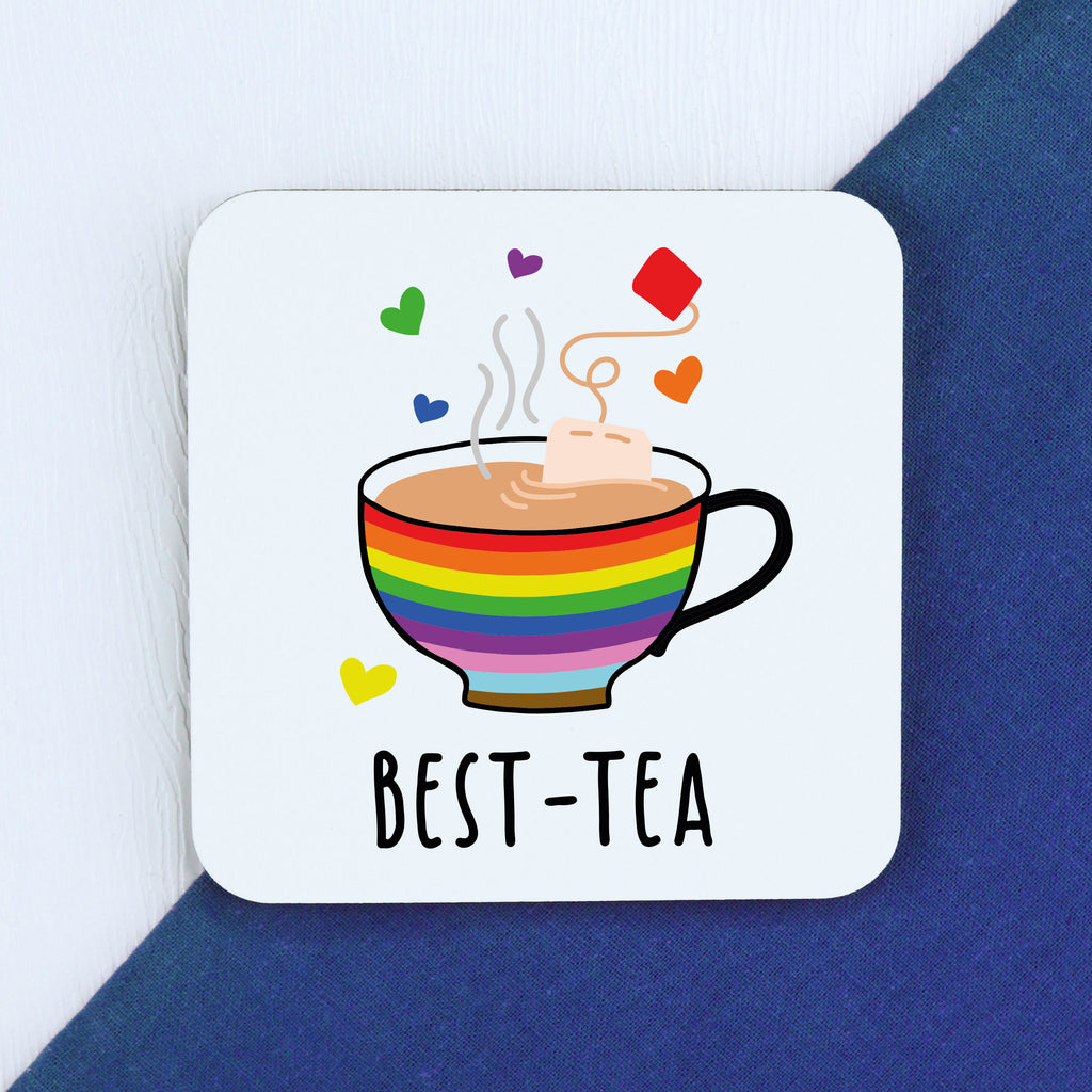 Personalised Gay 'BEST-TEA' Coffee Mug with Coaster Option
