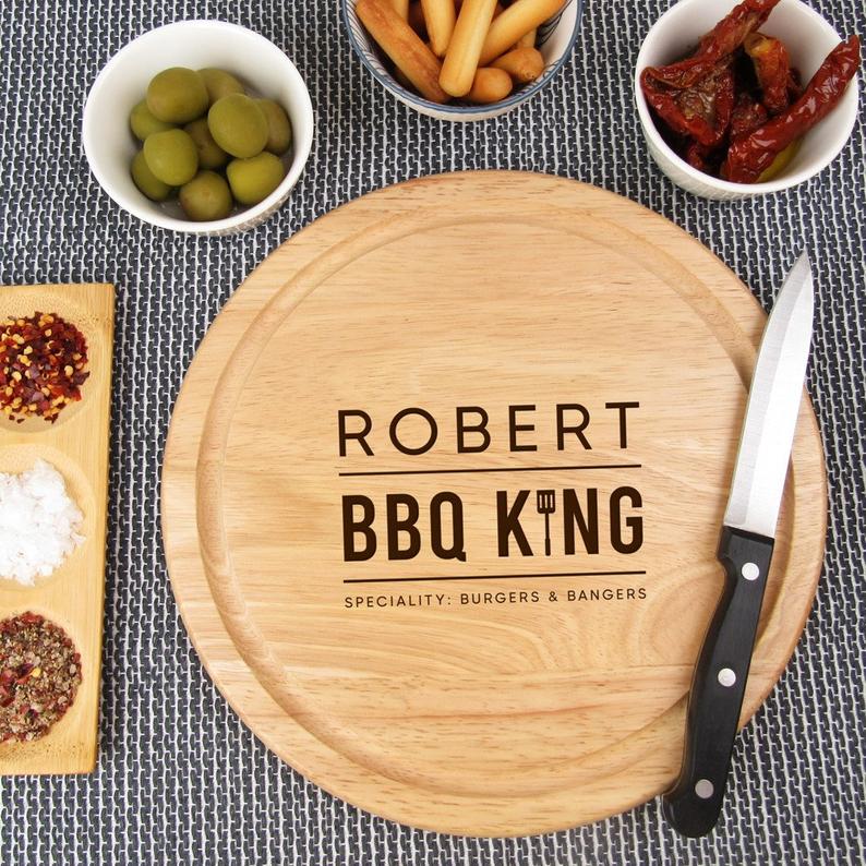 Barbecue King Personalised Wooden Chopping Board