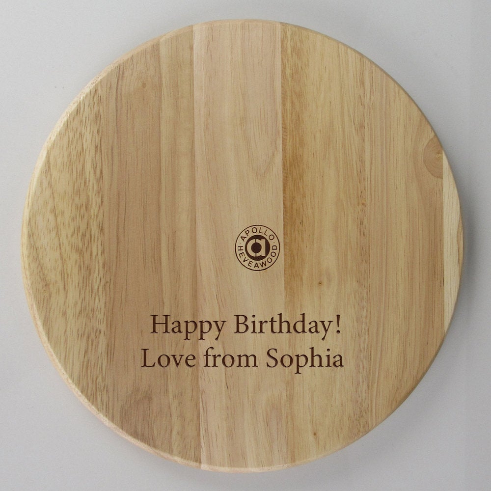 Personalised 'Our Family' Circular Wooden Chopping Board