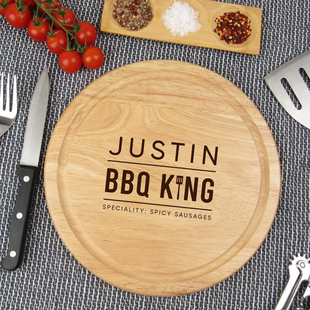 Barbecue King Personalised Wooden Chopping Board