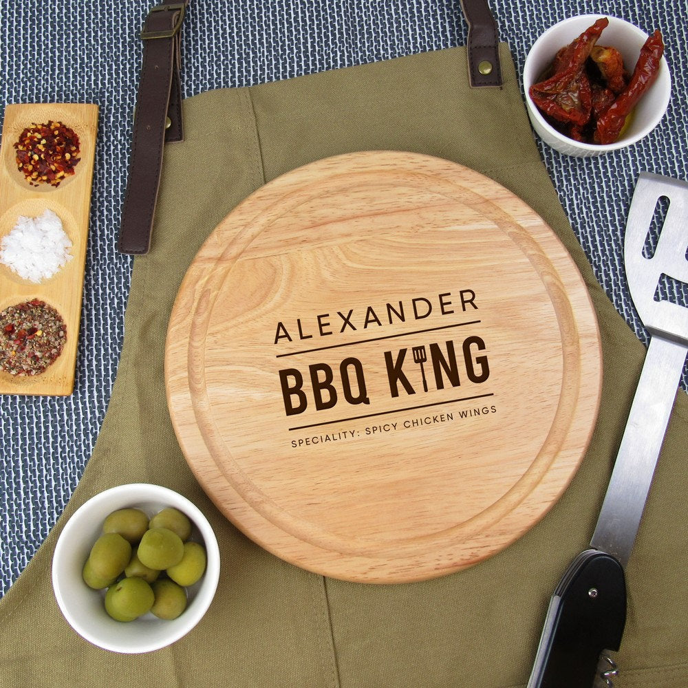 Barbecue King Personalised Wooden Chopping Board