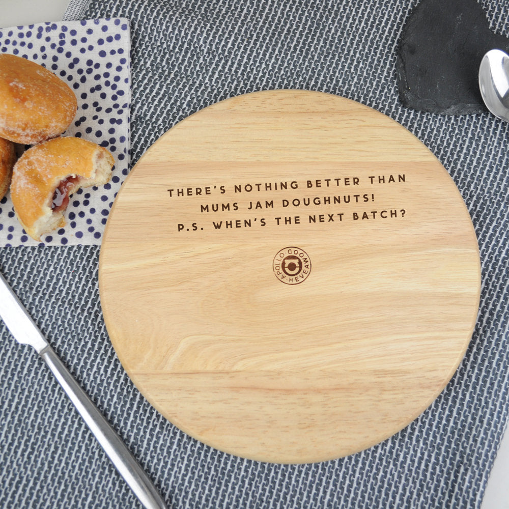 Personalised Wooden 'Baking Queen' Chopping Board Set with Mixing Spoon
