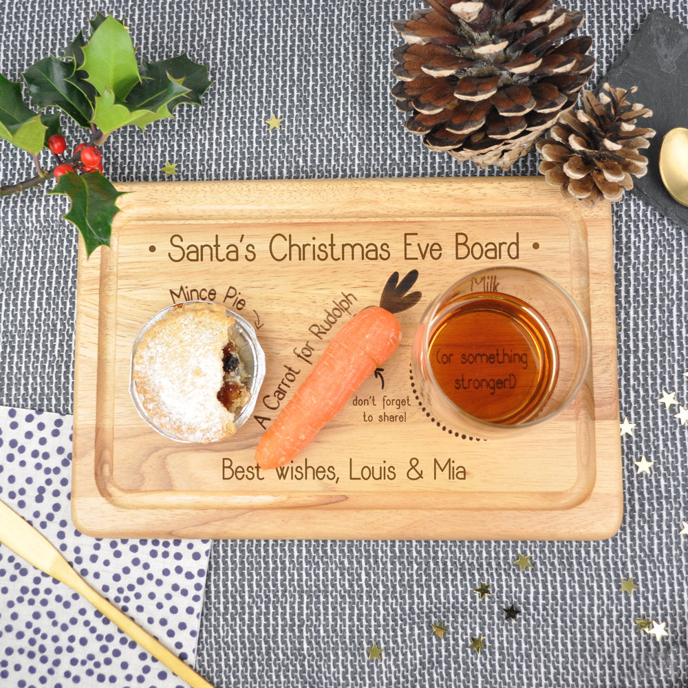 Personalised "Santa & Rudolph Refuel Here" Wooden Christmas Eve Boards