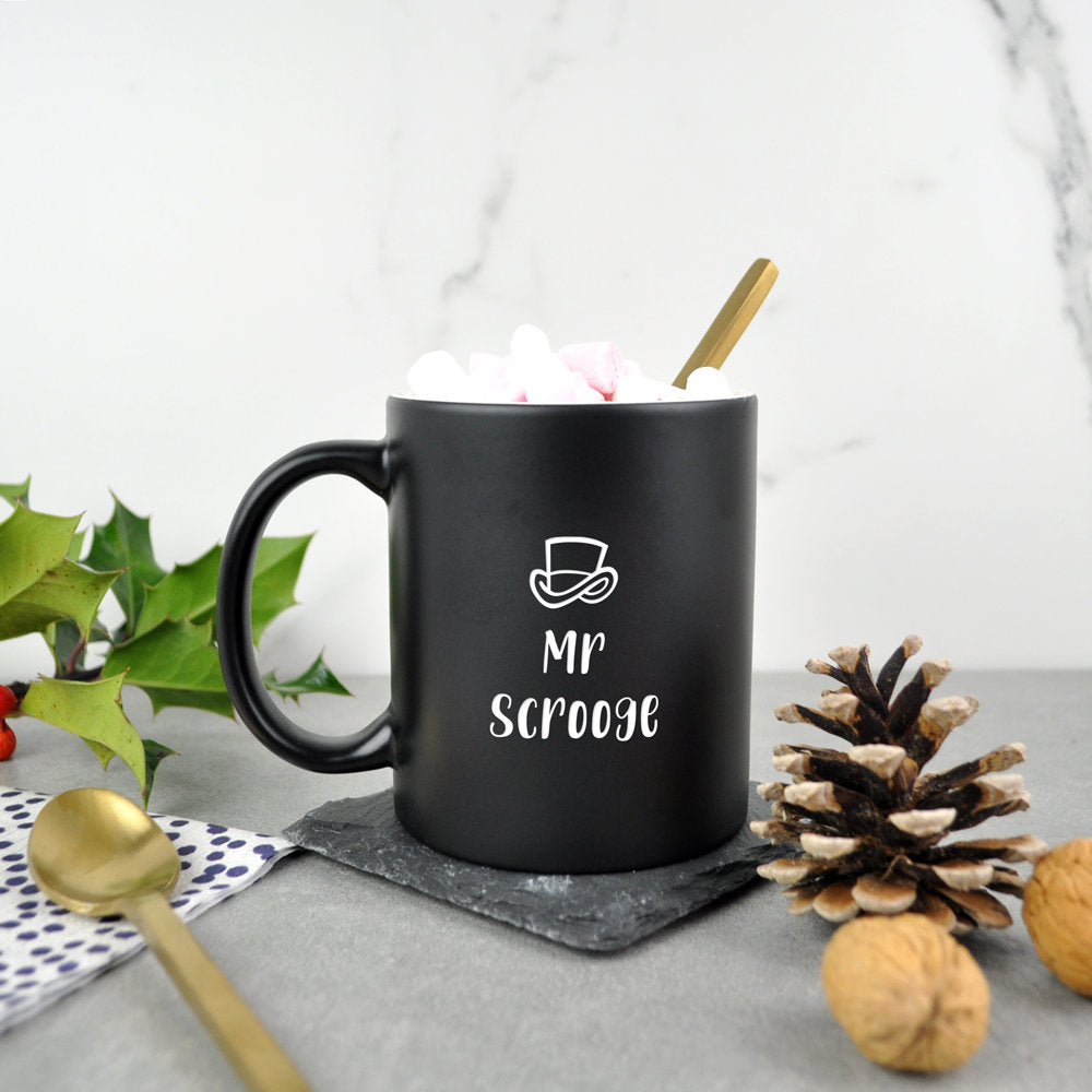 Personalised "Mr Scrooge & Mrs Claus" Coffee Mugs