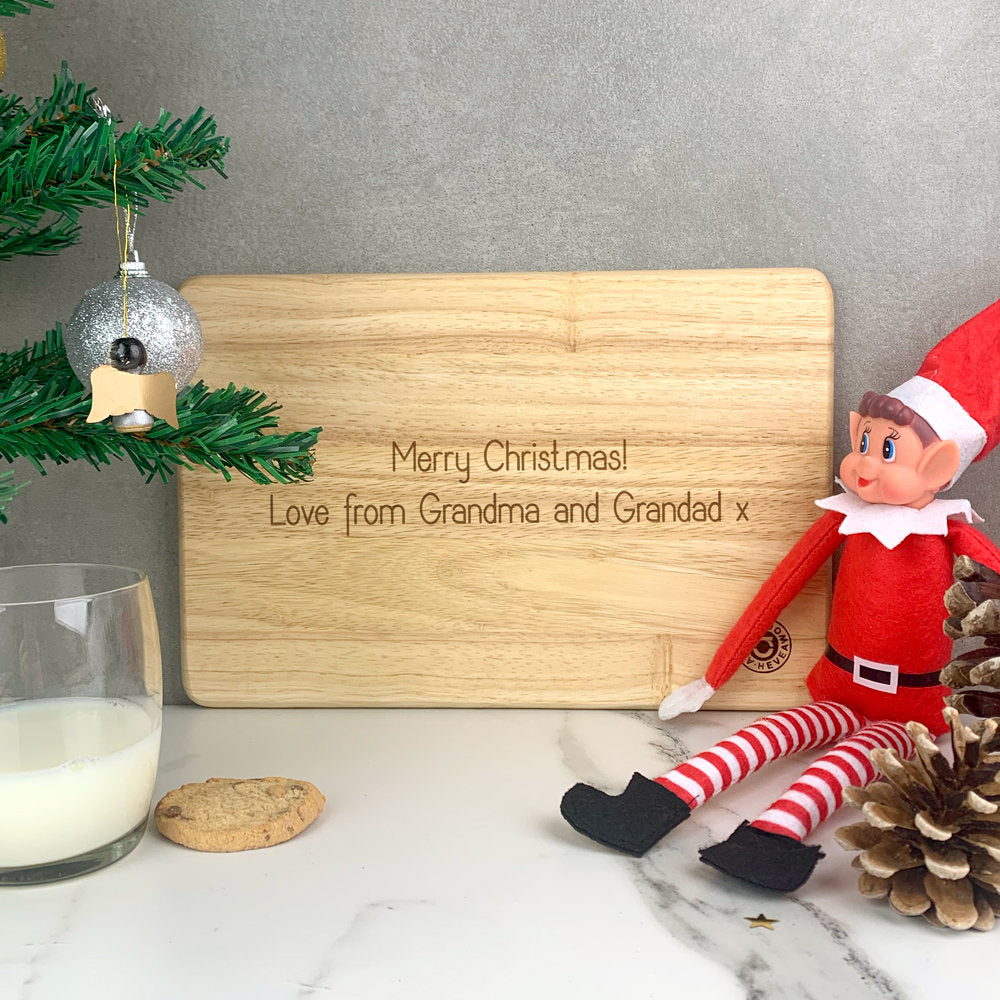 Personalised Wooden Christmas Eve Plate for Santa & Rudolph