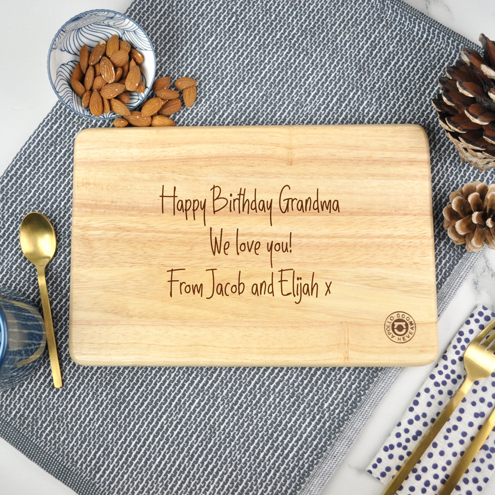 Personalised "This Grandma Belongs To" Wooden Rectangle Chopping Board